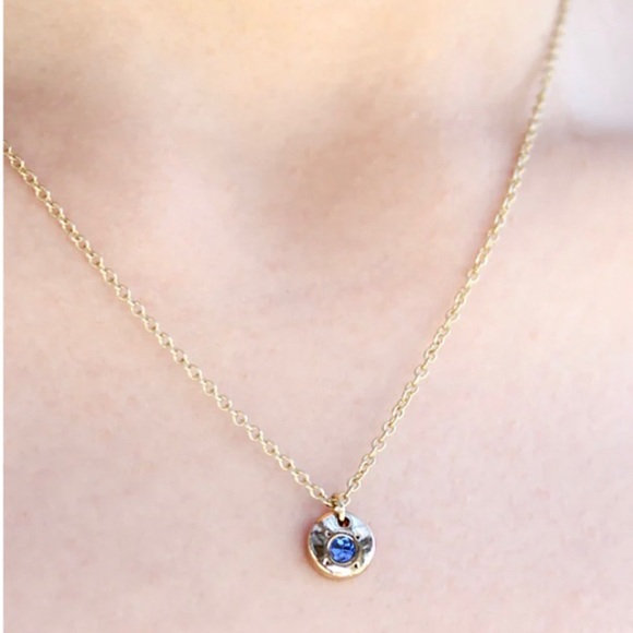 BRAND NEW - Birthstone Bottle Necklace in SEPTEMBER in SAPPHIRE. PERFECT GIFT!!! - Picture 3 of 15